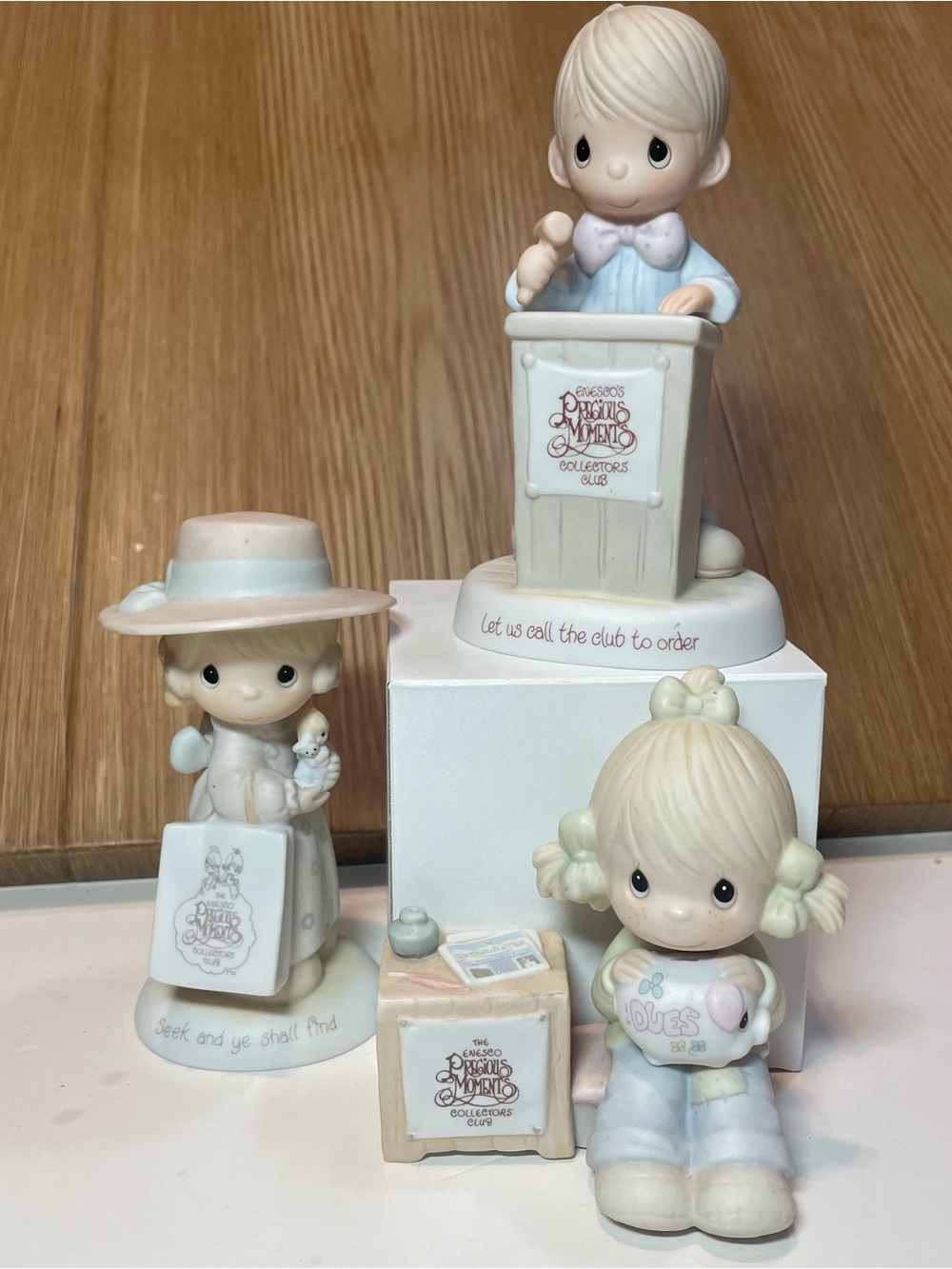 Vintage Enesco Precious Moments Collectors Club Figurine 3-Piece Lot